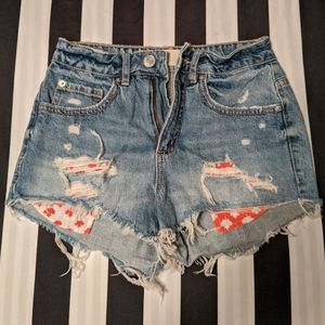 Garage Canadian Flag Festival Jean Shorts